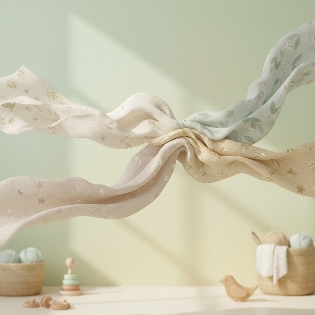 Uśmiechnięte dziecko w łóżeczku